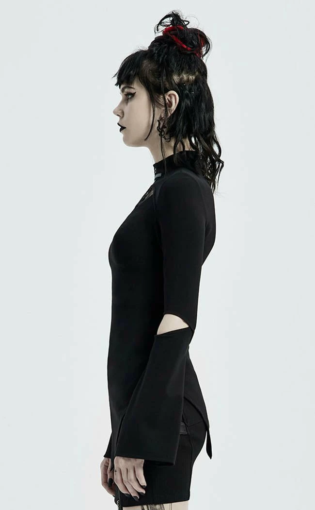 Punk Rave A La Morte Mesh Yoke Top 5 Punk Rave A La Morte Mesh Yoke Top