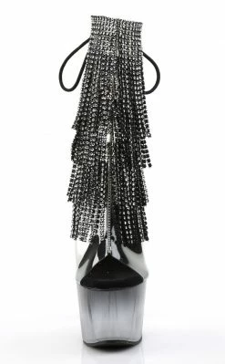 Pleaser ADORE-1017RSFT Black Ankle Boots Pole Shoes