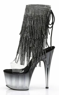 Pleaser ADORE-1017RSFT Black Ankle Boots Pole Shoes
