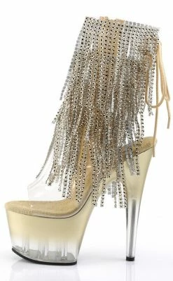 Pleaser ADORE-1017RSFT Gold Ankle Boots