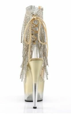 Pleaser ADORE-1017RSFT Gold Ankle Boots