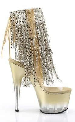 Pleaser ADORE-1017RSFT Gold Ankle Boots