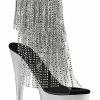 Pleaser ADORE-1017RSFT Silver Ankle Boots Pole Shoes