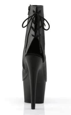 Pleaser Pole Shoes ADORE-1018 Black Patent Ankle Boots
