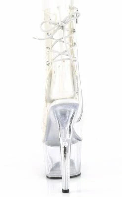 Pleaser Pole Shoes ADORE-1018C-2 Clear Glitter Ankle Boots 10 Pleaser Pole Shoes ADORE-1018C-2 Clear Glitter Ankle Boots