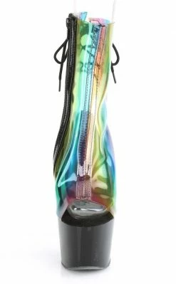 Pleaser ADORE-1018C-RB Translucent Rainbow Ankle Boots