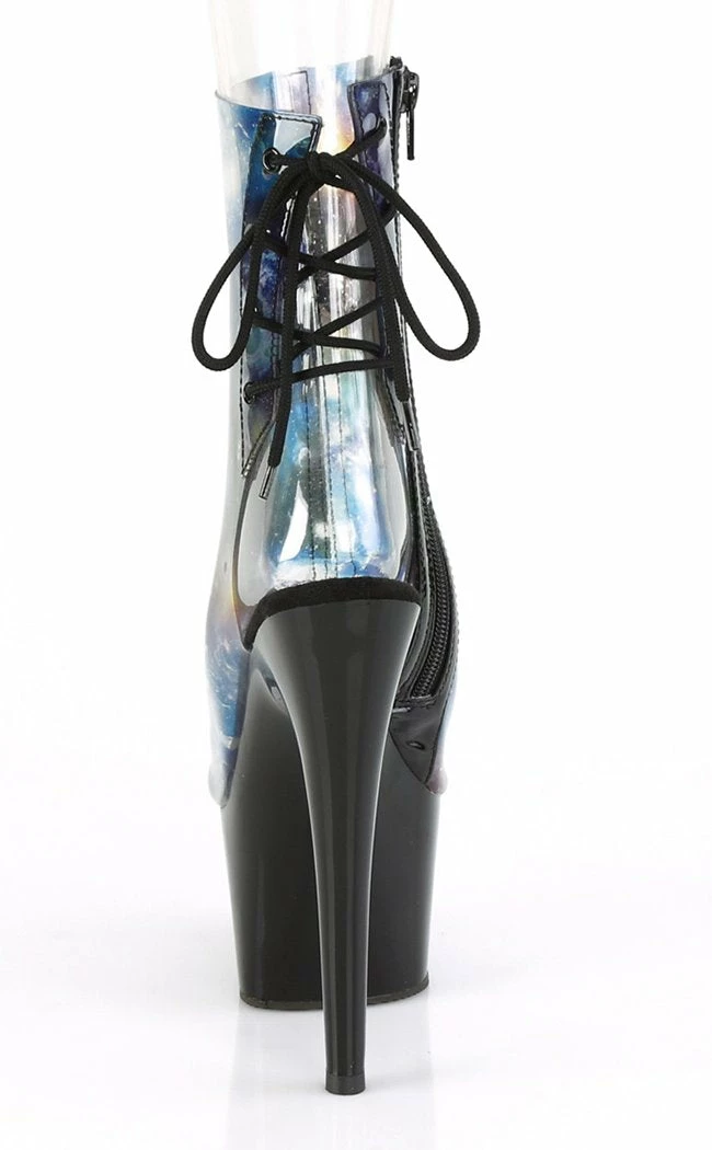 Pleaser ADORE-1018C-RB Translucent Rainbow Ankle Boots 6 Pleaser ADORE-1018C-RB Translucent Rainbow Ankle Boots