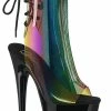 Pleaser ADORE-1018C-RB Translucent Rainbow Ankle Boots