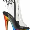 Pleaser ADORE-1018RC Clear/Rainbow Chrome Ankle Boots 1 Pleaser ADORE-1018RC Clear/Rainbow Chrome Ankle Boots