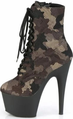 Pleaser ADORE-1020 Fishnet Camo Ankle Boots 9 Pleaser ADORE-1020 Fishnet Camo Ankle Boots