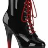 Pleaser Pole Shoes ADORE-1020BR-H Black/Red Patent Ombre Boots