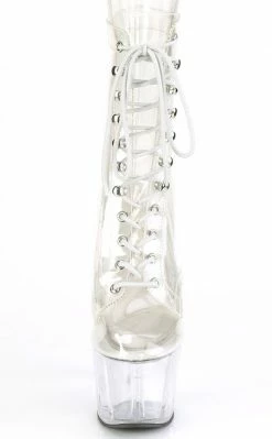 Pleaser ADORE-1020C Clear Platform Ankle Boots