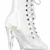 Pleaser ADORE-1020C Clear Platform Ankle Boots