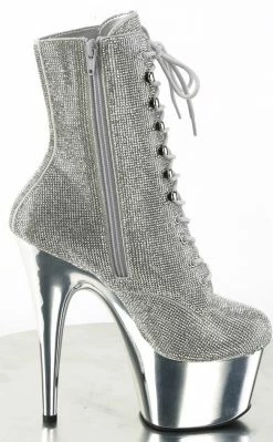 Pleaser ADORE-1020CHRS Silver Gold Chrome Rhinestone Ankle Boots 11 Pleaser ADORE-1020CHRS Silver Gold Chrome Rhinestone Ankle Boots