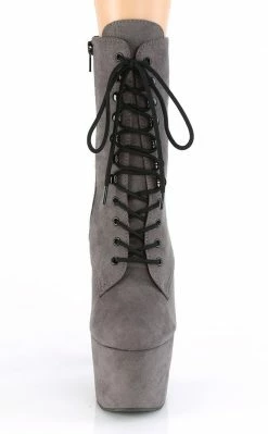 Pleaser Pole Shoes ADORE-1020FS Grey Faux Suede Ankle Boots