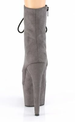 Pleaser Pole Shoes ADORE-1020FS Grey Faux Suede Ankle Boots