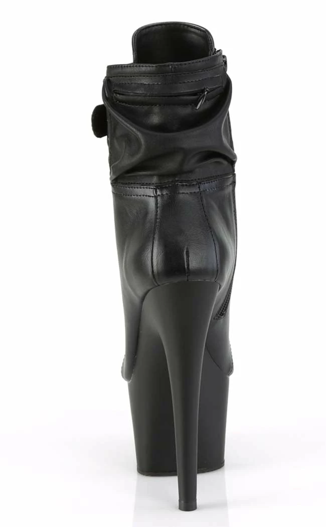 Pleaser ADORE-1020POUCH Black Matte Ankle Boots Pole Shoes 6 Pleaser ADORE-1020POUCH Black Matte Ankle Boots Pole Shoes