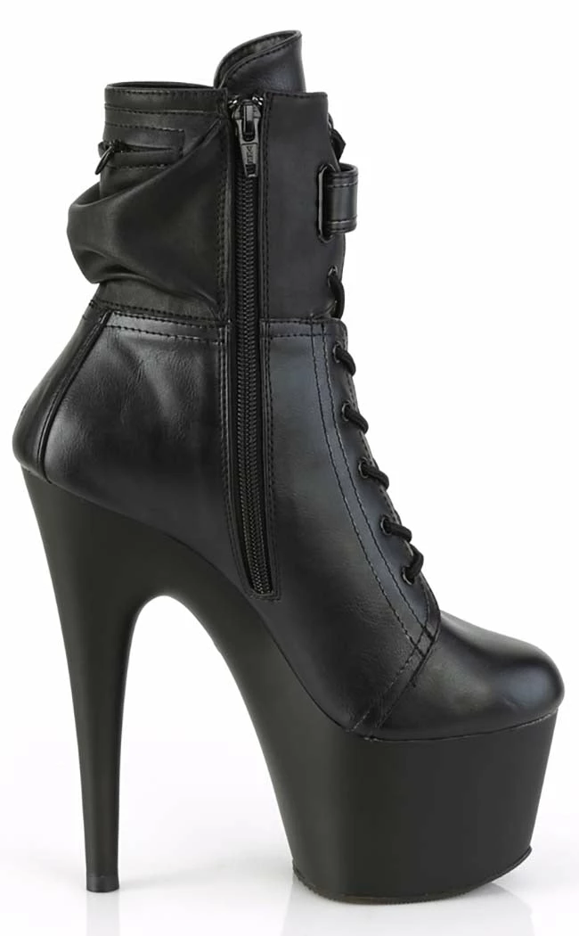 Pleaser ADORE-1020POUCH Black Matte Ankle Boots Pole Shoes 7 Pleaser ADORE-1020POUCH Black Matte Ankle Boots Pole Shoes