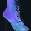 Pleaser Pole Shoes ADORE-1020REFL Green Multi Reflective Ankle Boots