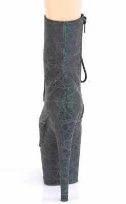 Pleaser ADORE-1020REFL Green & Purple Reflective Web Ankle Boots 10 Pleaser ADORE-1020REFL Green & Purple Reflective Web Ankle Boots