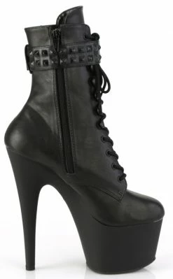 Pleaser Pole Shoes ADORE-1020STR Black Matte Strap Platform Boots