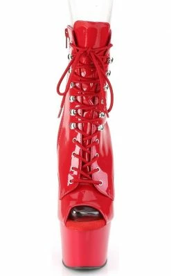 Pleaser ADORE-1021 Red Pink Ankle Boots