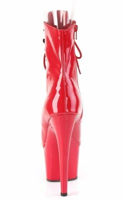 Pleaser ADORE-1021 Red Pink Ankle Boots
