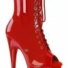 Pleaser ADORE-1021 Red Pink Ankle Boots