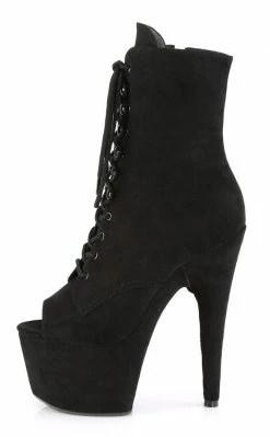 Pleaser Pole Shoes ADORE-1021FS Black Faux Suede Ankle Boots