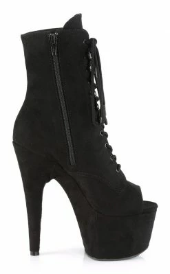 Pleaser Pole Shoes ADORE-1021FS Black Faux Suede Ankle Boots