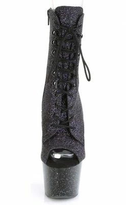Pleaser Pole Shoes ADORE-1021MG Purple Glitter Ankle Boots