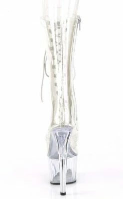 Pleaser Pole Shoes ADORE-1050C Clear Mid-Calf Boots