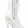 Pleaser Pole Shoes ADORE-1050C Clear Mid-Calf Boots 2 Pleaser Pole Shoes ADORE-1050C Clear Mid-Calf Boots