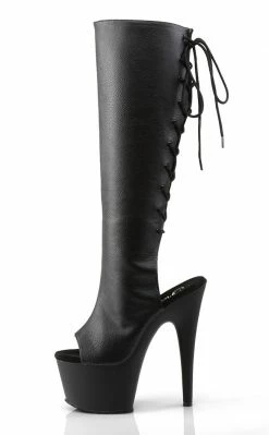 Pleaser ADORE-2018 Black Matte Knee High Boots