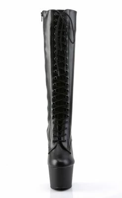 Pleaser ADORE-2023 Black / Black Matte Knee High Boots Pole Shoes