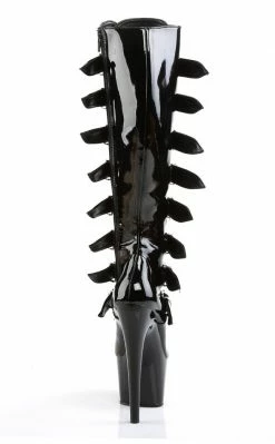 Pleaser ADORE-2043 Black Knee High Boots Pole Shoes