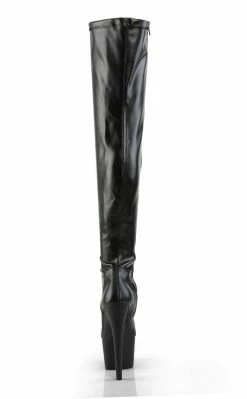 Pleaser ADORE-3000 Black / Black Matte Thigh High Boots