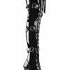 Pleaser ADORE-3028 Black Thigh High Boots