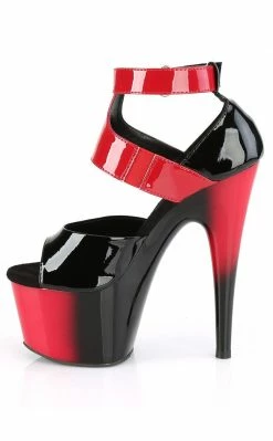 Pleaser ADORE-700-16 Black & Red Patent Heels