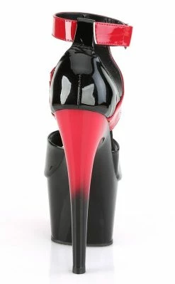 Pleaser ADORE-700-16 Black & Red Patent Heels