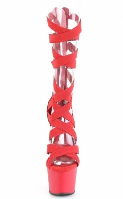 Pleaser ADORE-700-48 Red Matte Sandals Pole Shoes