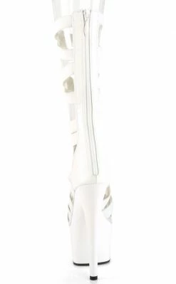 Pleaser ADORE-700-48 White Matte Sandals Pole Shoes