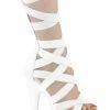 Pleaser ADORE-700-48 White Matte Sandals Pole Shoes