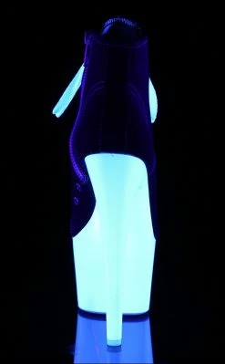 Pleaser Pole Shoes ADORE-700SK-02 Black UV White Sneaker Heels