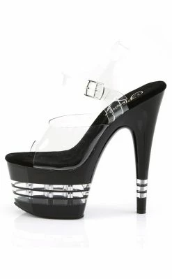 Pleaser ADORE-708LN Clr/Blk Heels