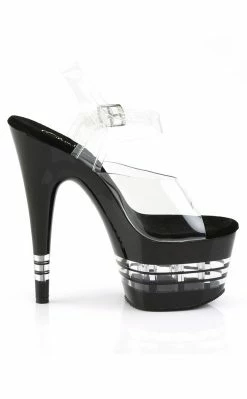 Pleaser ADORE-708LN Clr/Blk Heels