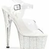 Pleaser ADORE-708MG Clr/Clr Heels