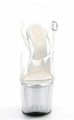 Pleaser ADORE-708MMG Clear Heels Pole Shoes