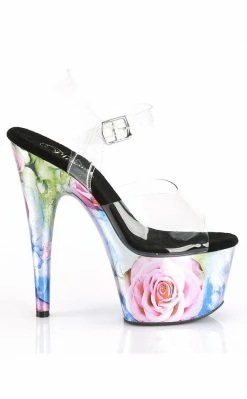 Pleaser ADORE-708MRP Clear/Metallic Multi Heels