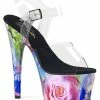 Pleaser ADORE-708MRP Clear/Metallic Multi Heels